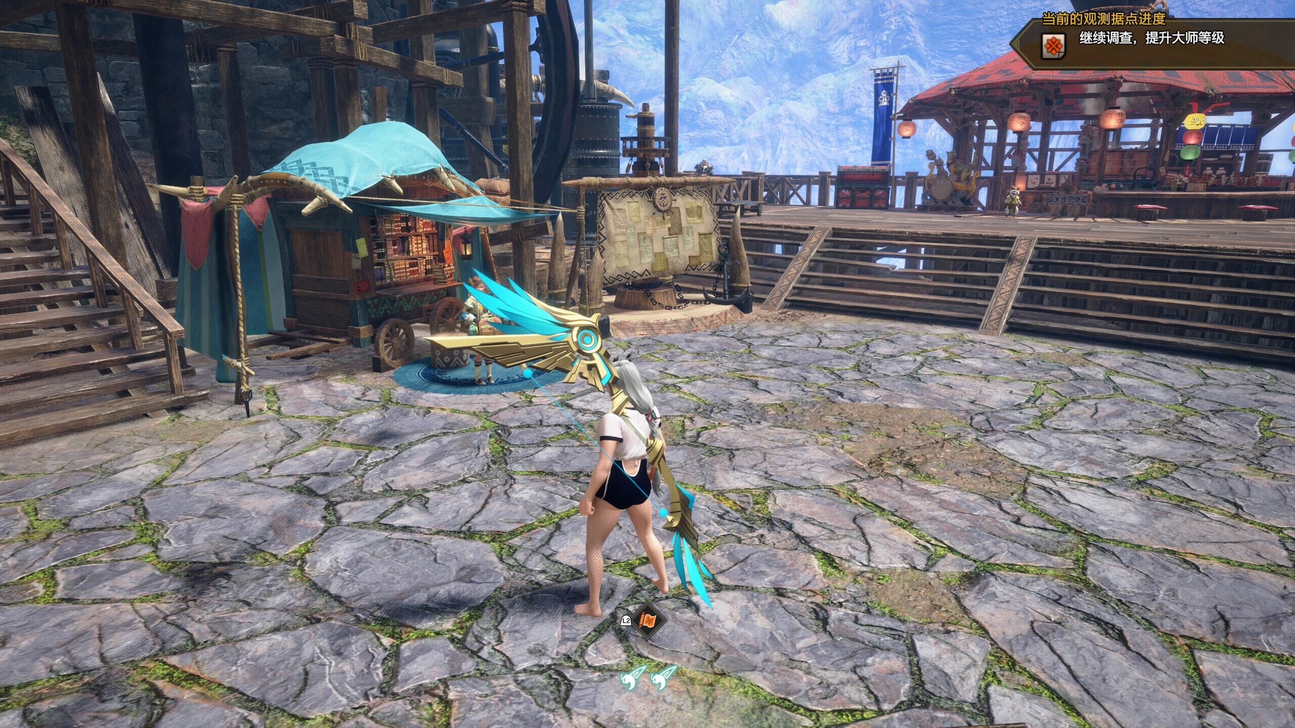 Genshin Impact Sky Wing Bow and Arrow Monster Hunter：Rise Mod