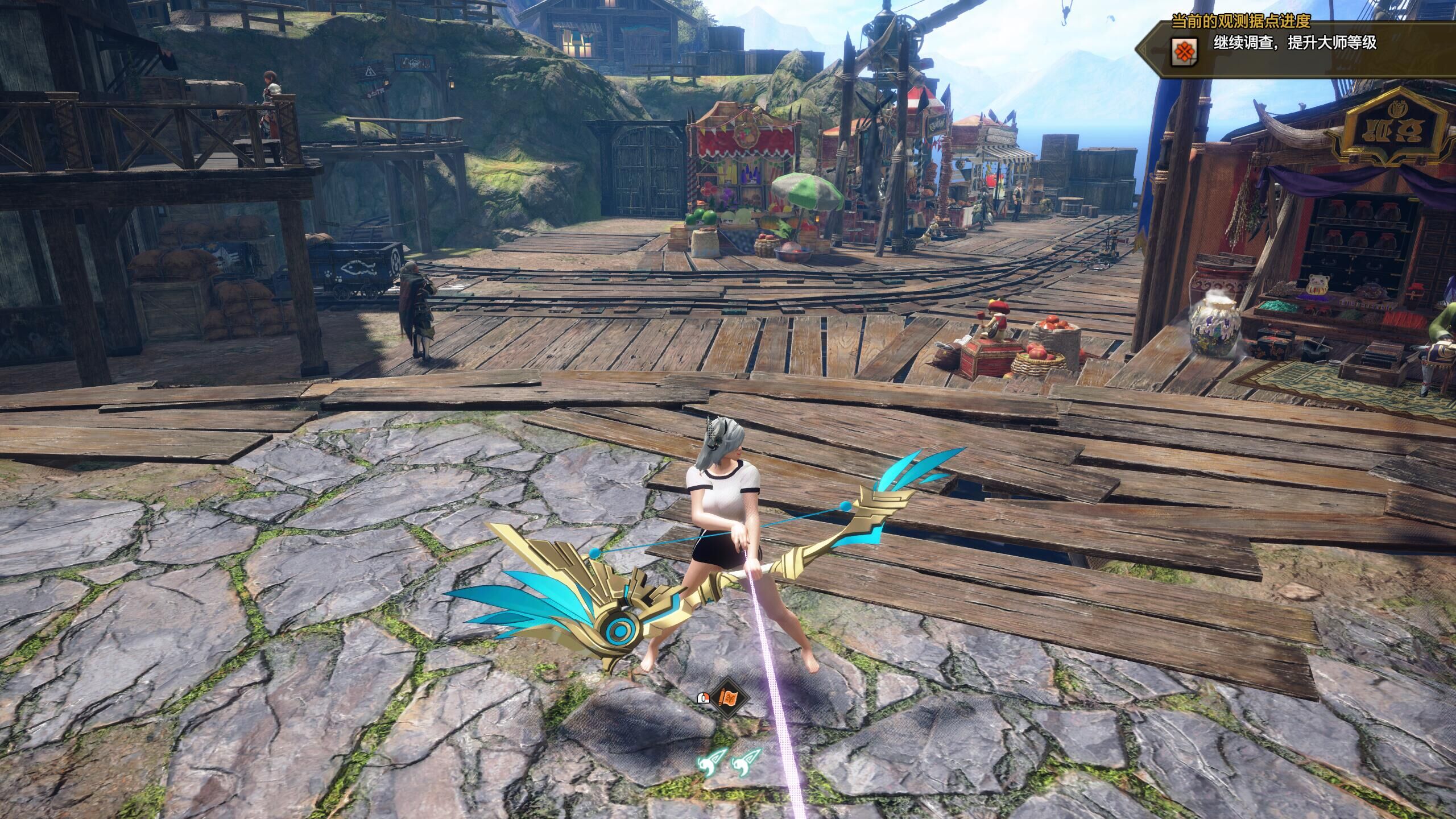 Genshin Impact Sky Wing Bow and Arrow Monster Hunter：Rise Mod