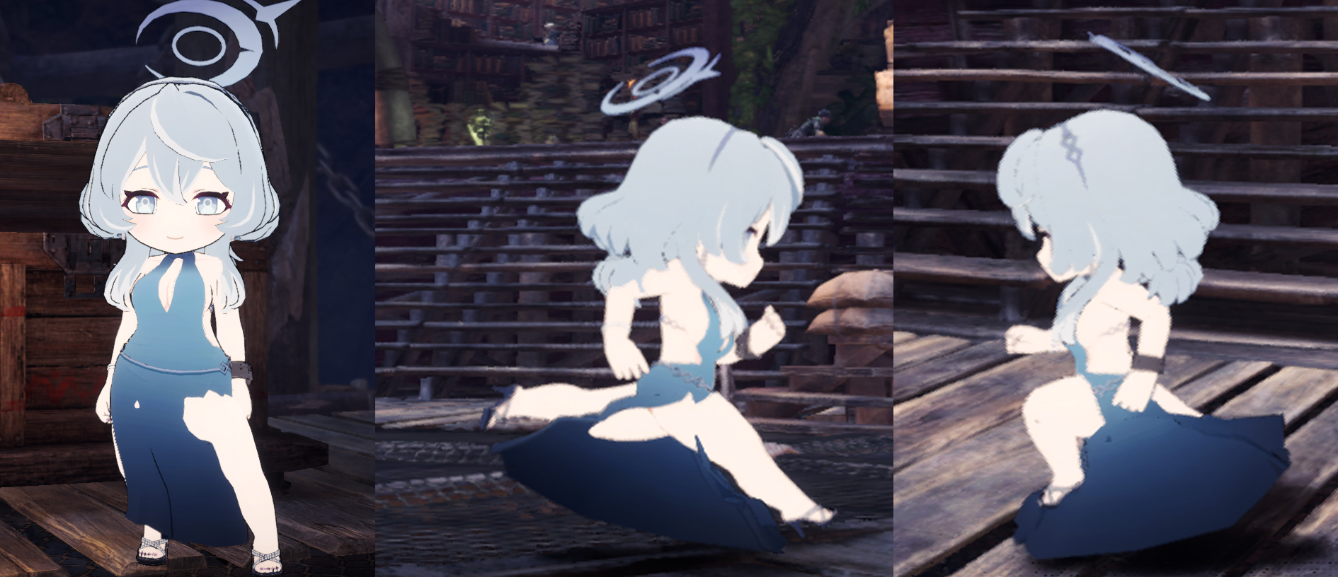 【外观MOD】蔚蓝档案 天雨亚子+礼服装 - 怪物猎人世界MOD - 踩蘑菇社区