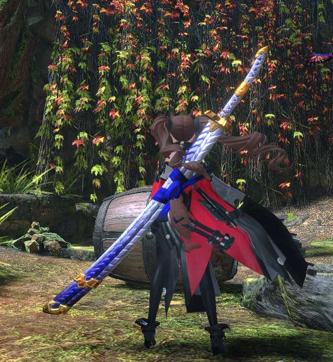 [MHWI】泡狐龙太刀 焰狐龙太刀特效mod展示 - 怪物猎人世界 - 踩蘑菇社区