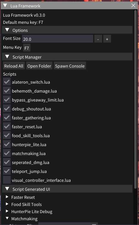 【MHWI】LuaFramework 新一代全能mod脚本框架 v0.4.2 - 怪物猎人世界MOD - 踩蘑菇社区