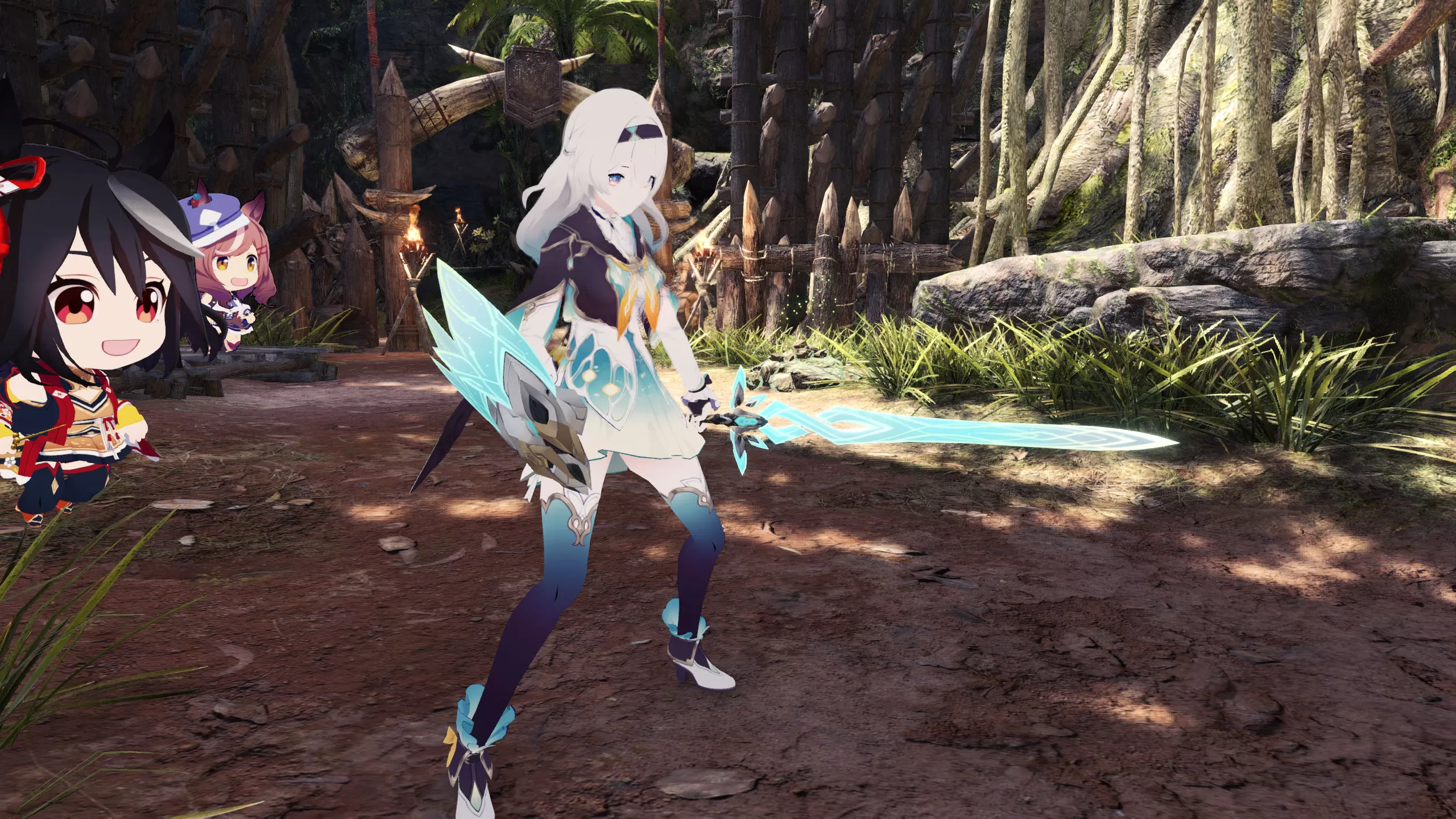 【MHW/流萤mod】流萤全套mod 人物+语音+片手,双刀,大剑,太刀,猎虫 - 怪物猎人世界MOD - 踩蘑菇社区